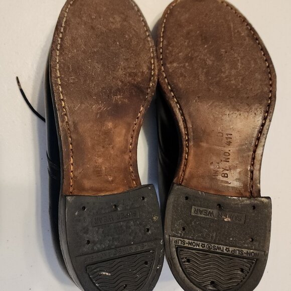 Vintage Black Leather U.S. Navy Service Shoes/Red Wing 101 Postman Oxfords 7 ? main image 9